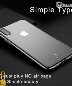Ốp lưng Silicone trong suốt chống bụi Baseus Simple Case cho iPhone X