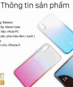 Ốp lưng iPhone X Baseus Nhựa Cứng