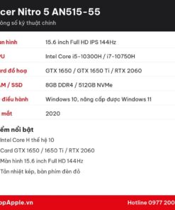 Thông số kỹ thuật Acer Nitro 5 AN515-55