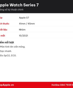 Thông số kỹ thuật Apple Watch Series 7