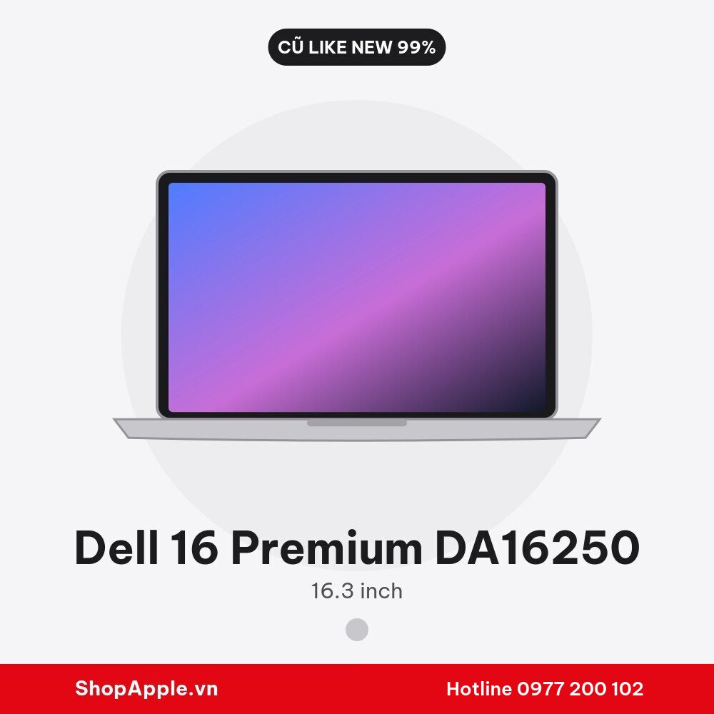 Dell 16 Premium DA16250 Cũ Like New 99%