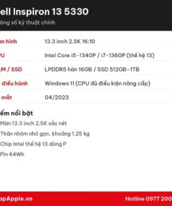 Thông số kỹ thuật Dell Inspiron 13 5330