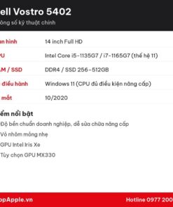 Thông số kỹ thuật Dell Vostro 5402