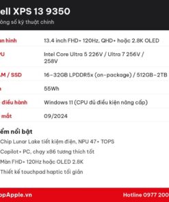 Thông số kỹ thuật Dell XPS 13 9350