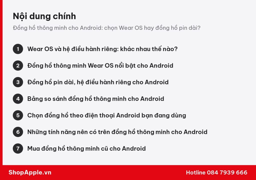 Tóm tắt nội dung: Đồng hồ thông minh cho Android: chọn Wear OS hay đồng hồ pin dài?