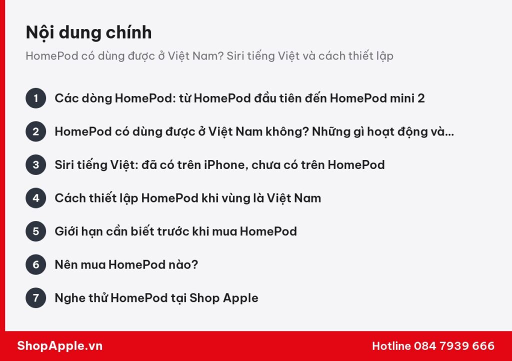 Tóm tắt nội dung: HomePod có dùng được ở Việt Nam? Siri tiếng Việt và cách thiết lập