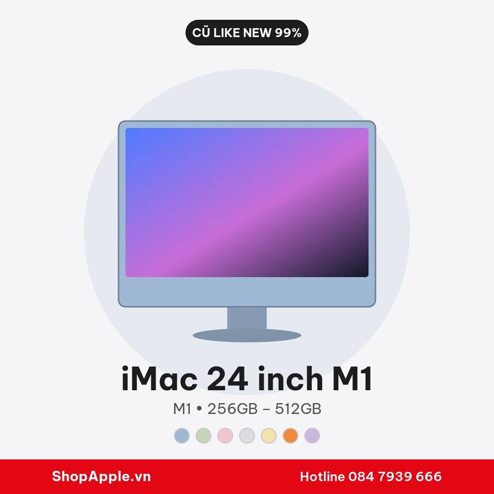 iMac 24 inch M1 Cũ Like New 99%