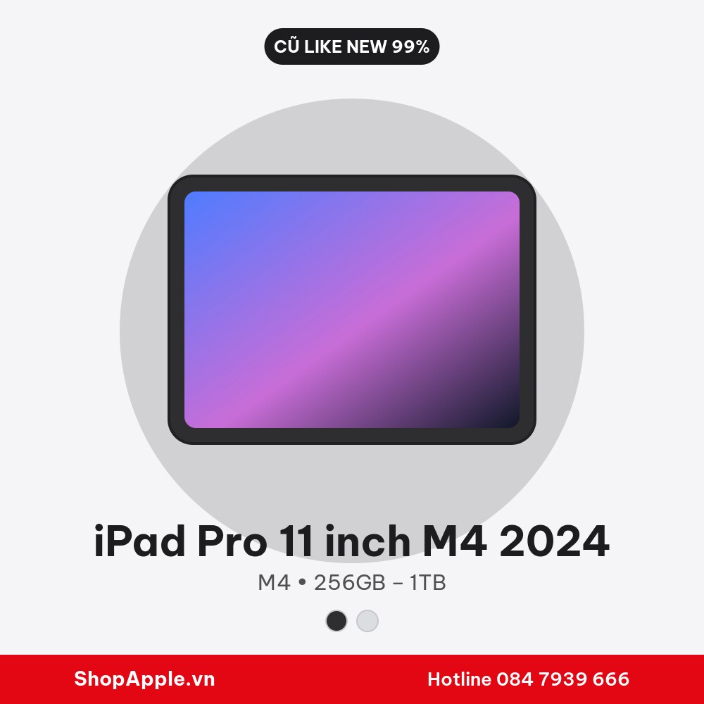 iPad Pro 11 inch M4 2024 WiFi Cũ Like New 99%