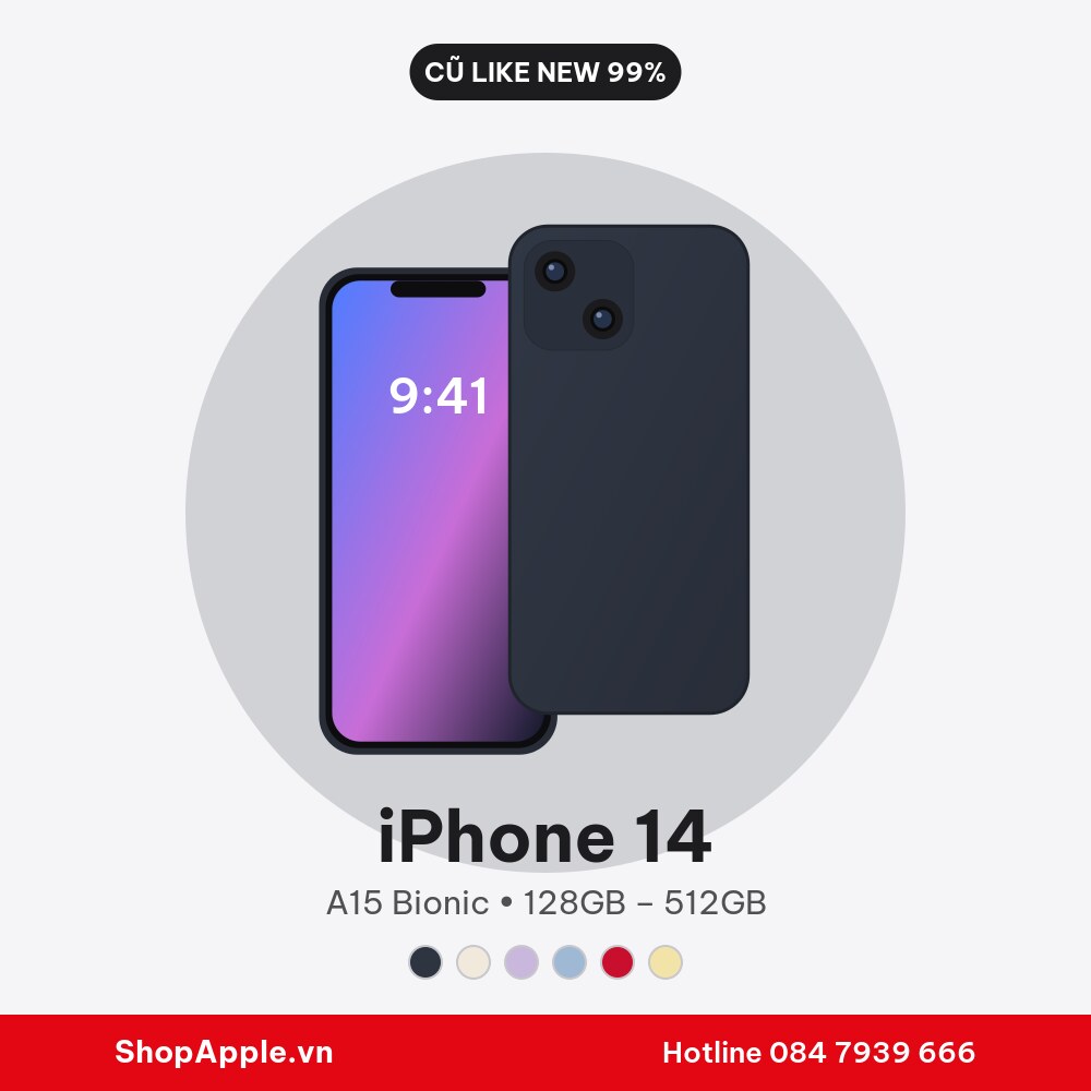 iPhone 14 Cũ Like New 99%