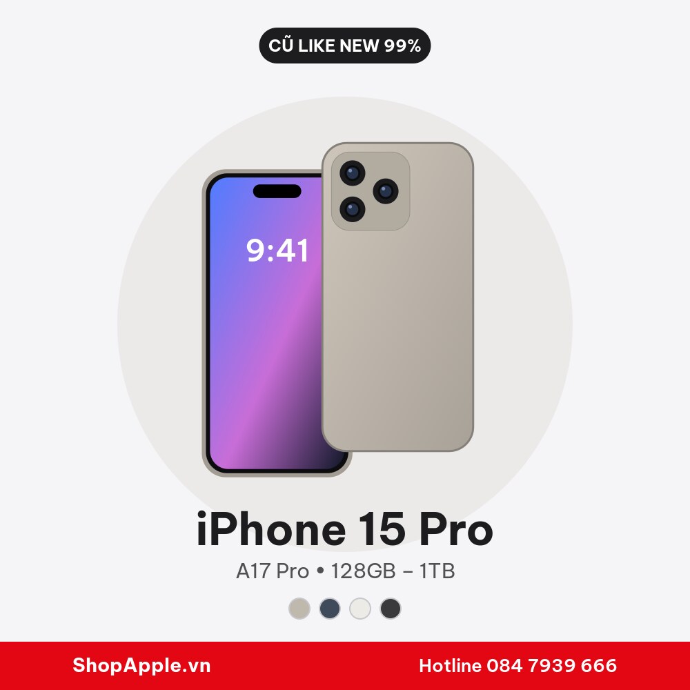 iPhone 15 Pro Cũ Like New 99%