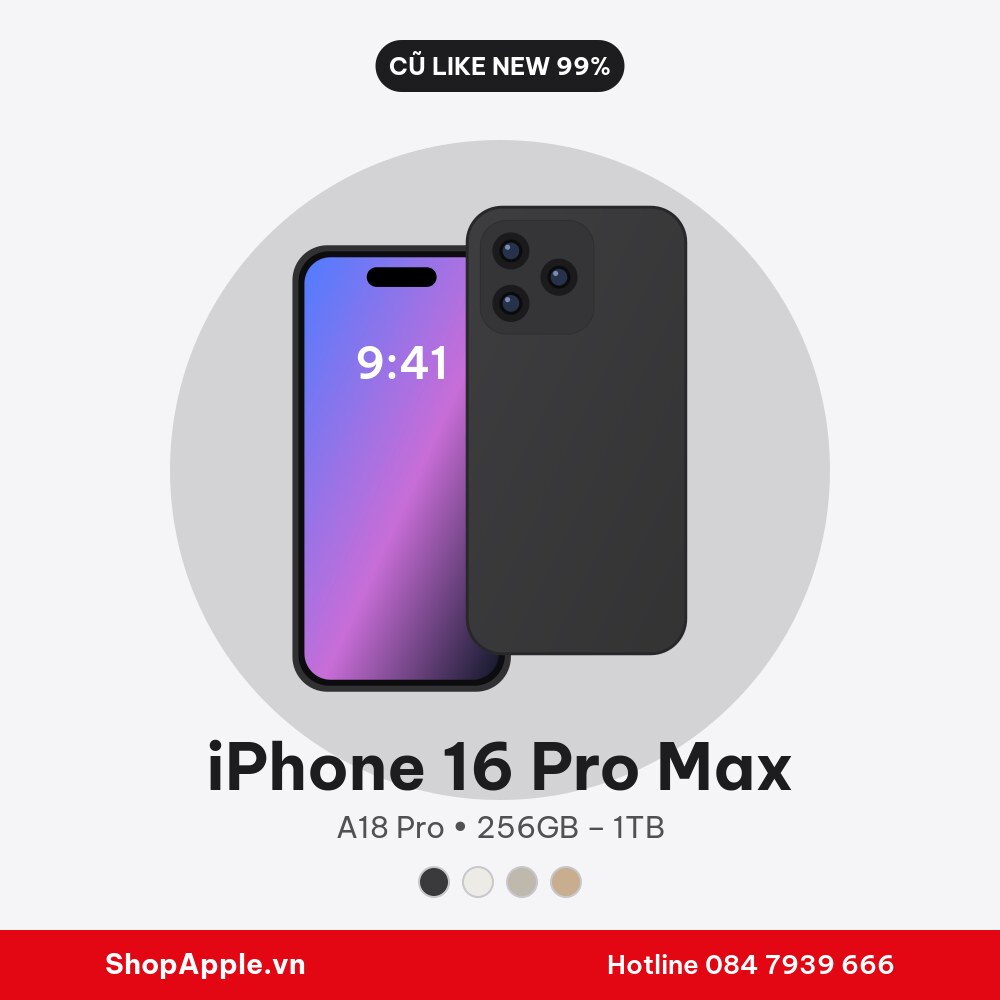 iPhone 16 Pro Max Cũ Like New 99%
