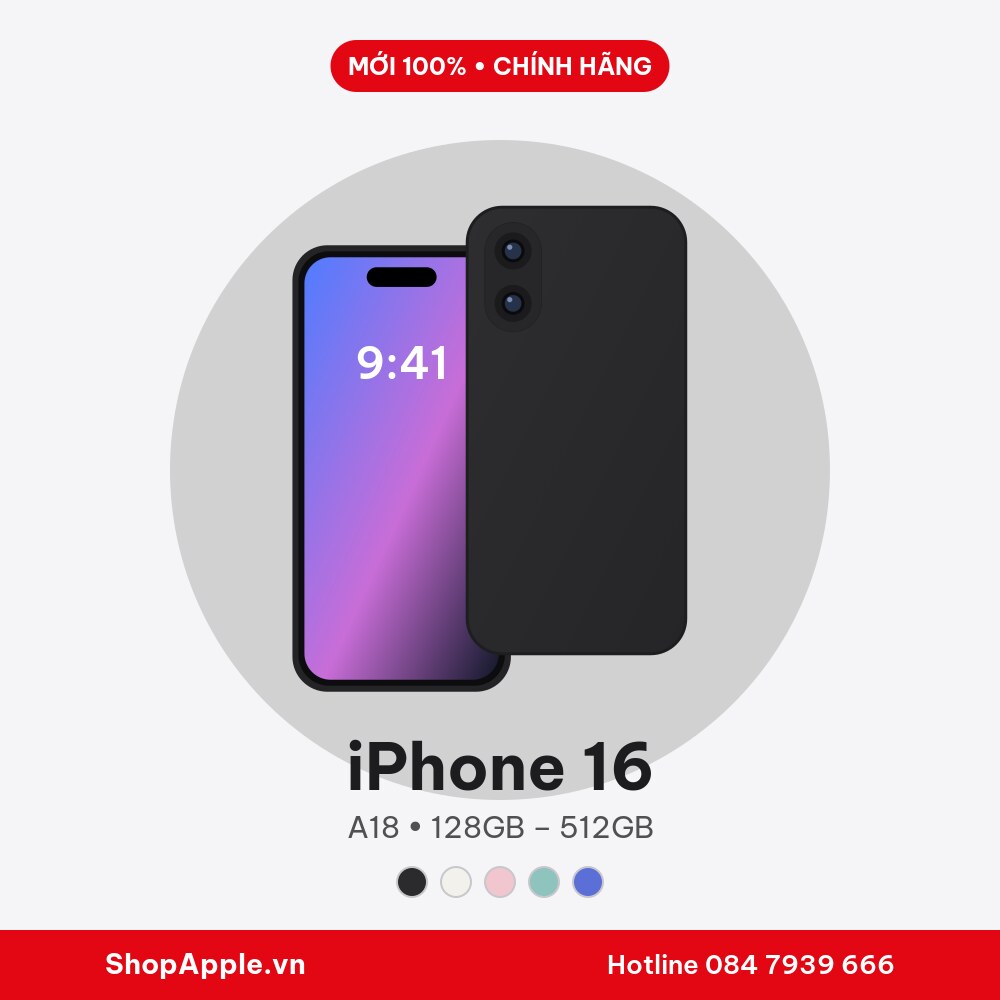 iPhone 16 VN/A Chính Hãng - New