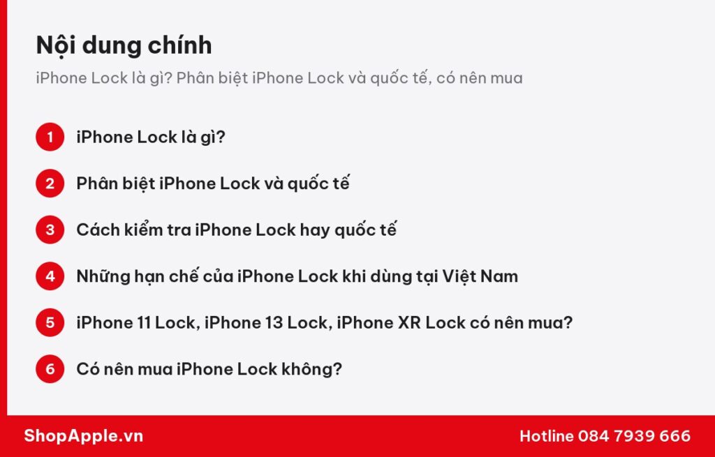 Tóm tắt nội dung: iPhone Lock là gì? Phân biệt iPhone Lock và quốc tế, có nên mua