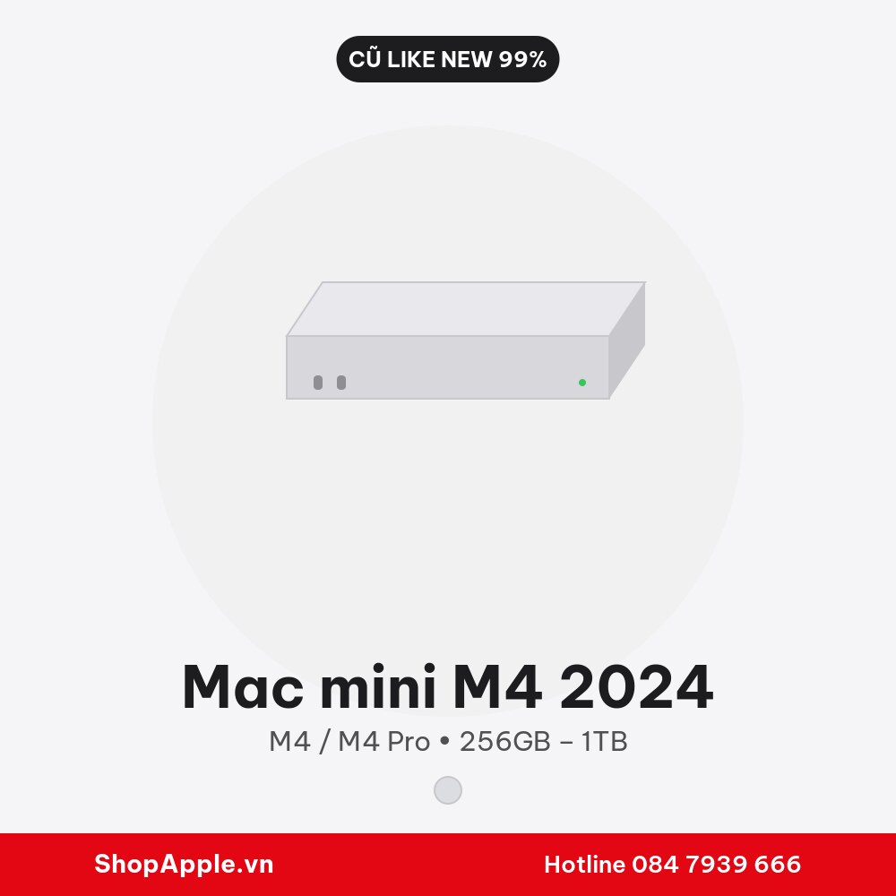 Mac mini M4 2024 Cũ Like New 99%