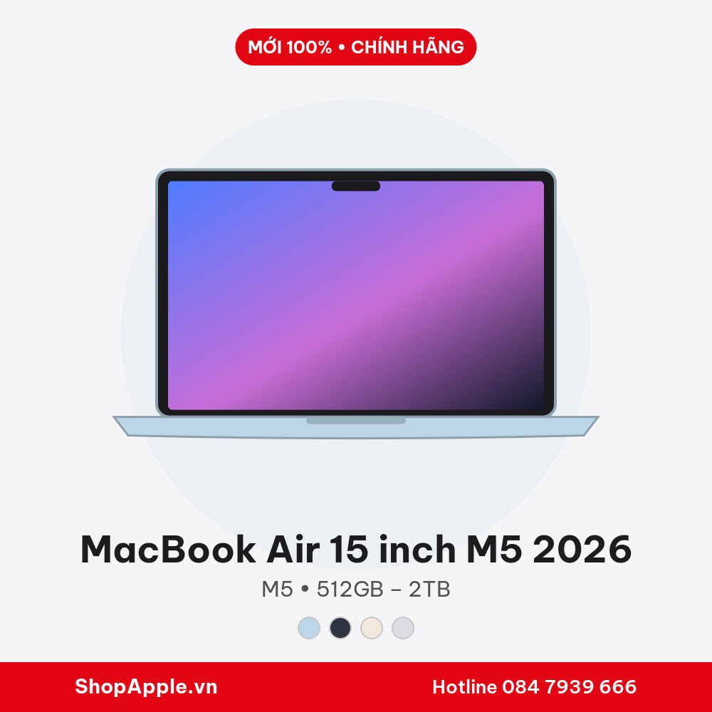 MacBook Air 15 inch M5 2026 - New