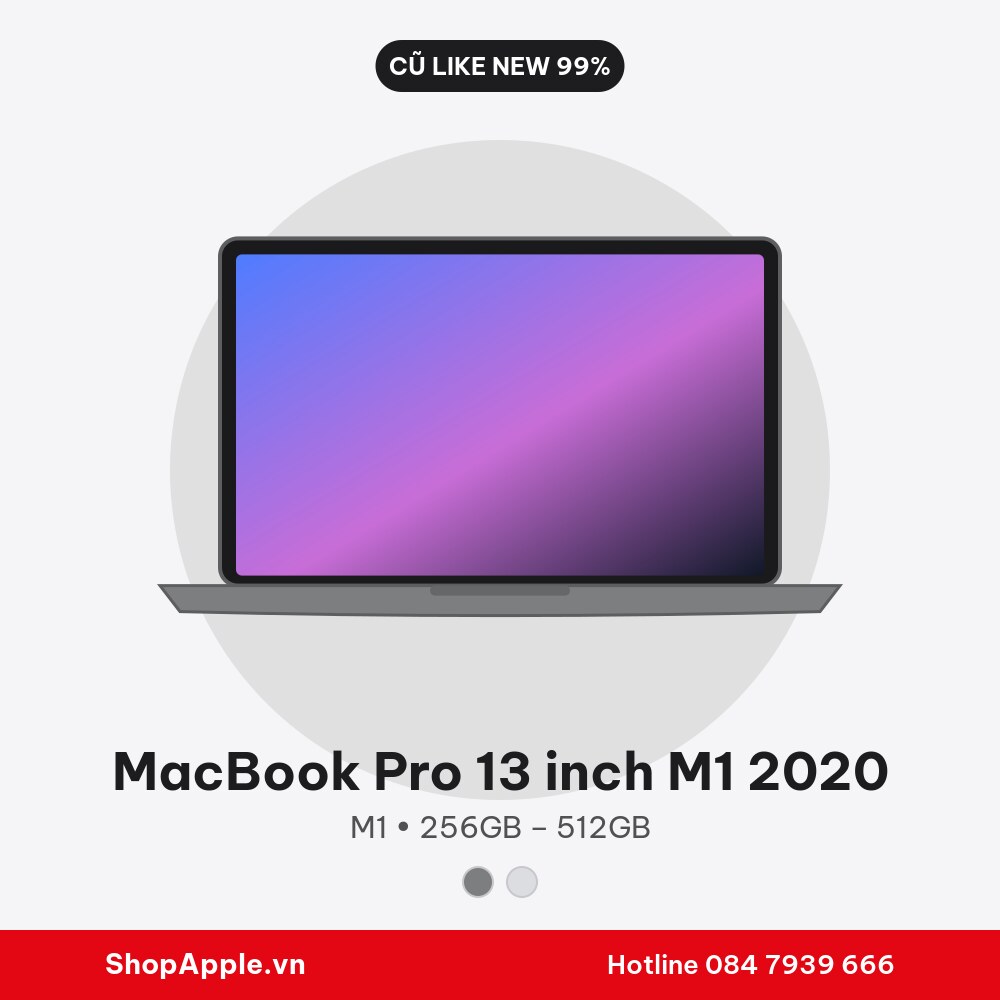 MacBook Pro 13 inch M1 2020 Cũ Like New 99%