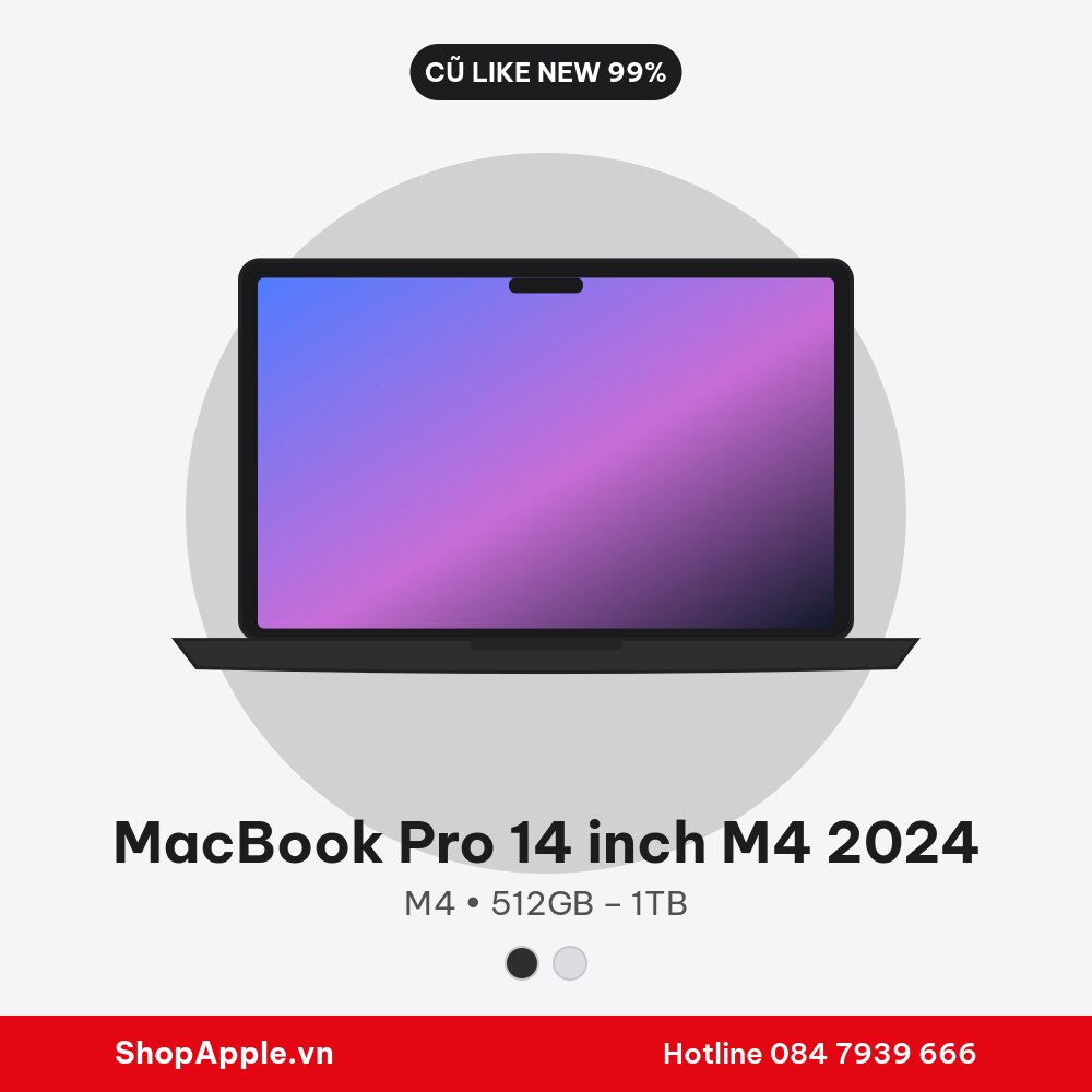 MacBook Pro 14 inch M4 2024 Cũ Like New 99%