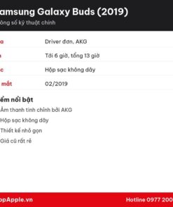 Thông số kỹ thuật Samsung Galaxy Buds (2019)