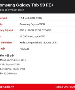 Thông số kỹ thuật Samsung Galaxy Tab S9 FE+