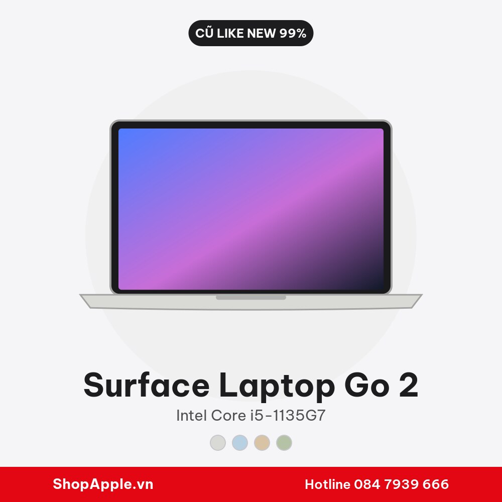 Surface Laptop Go 2 Cũ Like New 99%