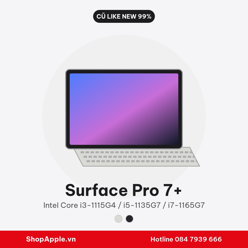 Surface Pro 7+ Cũ Like New 99%