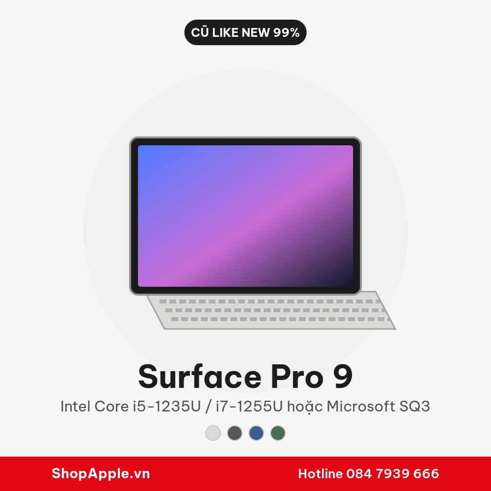 Surface Pro 9 Cũ Like New 99%