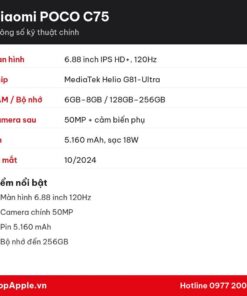 Thông số kỹ thuật Xiaomi POCO C75