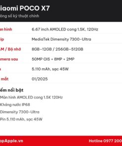 Thông số kỹ thuật Xiaomi POCO X7