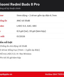 Thông số kỹ thuật Xiaomi Redmi Buds 8 Pro