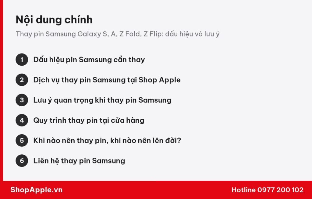 Tóm tắt nội dung: Thay pin Samsung Galaxy S, A, Z Fold, Z Flip: dấu hiệu và lưu ý